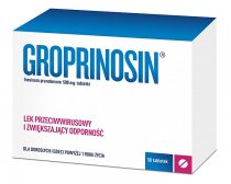 GROPRINOSIN Tabletki przeciwwirusowe i wzmacniające odporność  0,5 g 50 tabletek